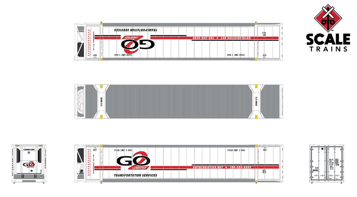 ScaleTrains Operator N SXT11749 CIMC 53' Reefer Container Go 2 Logistics GTJU 3-Pack