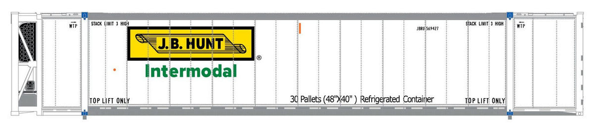 ScaleTrains Operator N SXT11754 CIMC 53' Reefer Container JB Hunt JBRU 3-Pack