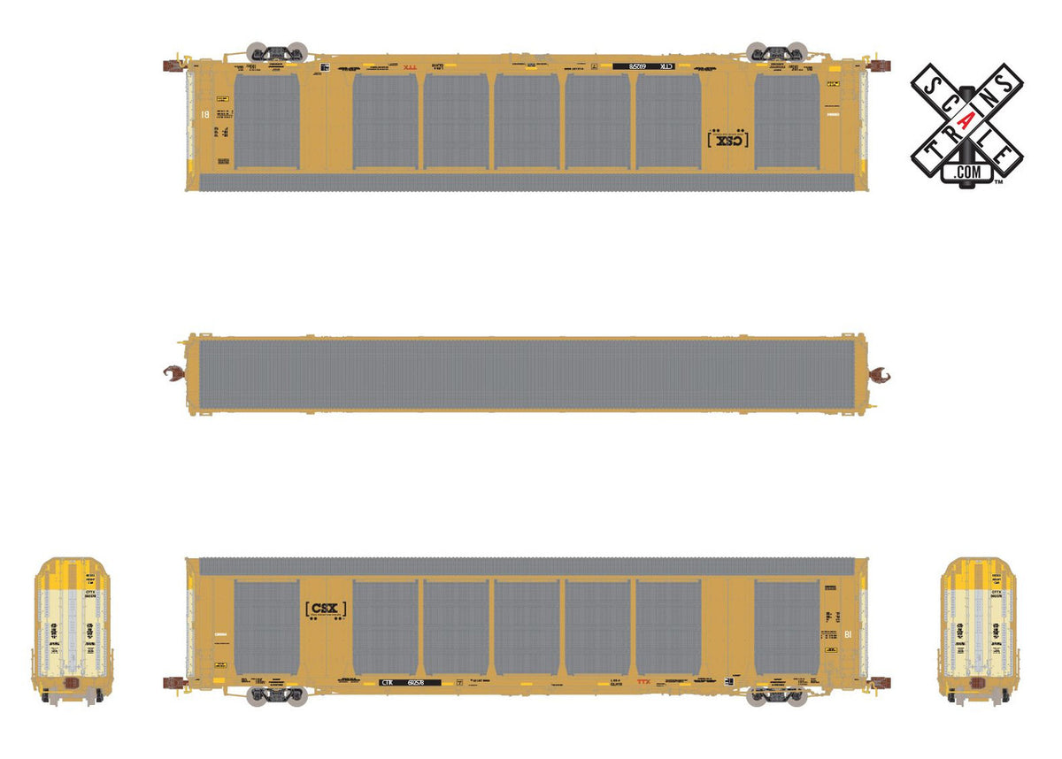 ScaleTrains Rivet Counter N SXT32692 Gunderson Multi-Max Autorack CSX 'Boxcar Logo' CTTX #692585