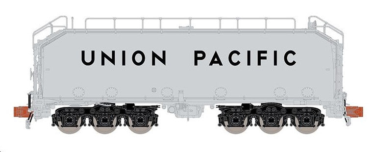 ScaleTrains Rivet Counter N SXT32898 Union Pacific MOW Diesel Fuel Tender Silver with Black Trucks Un-Numbered