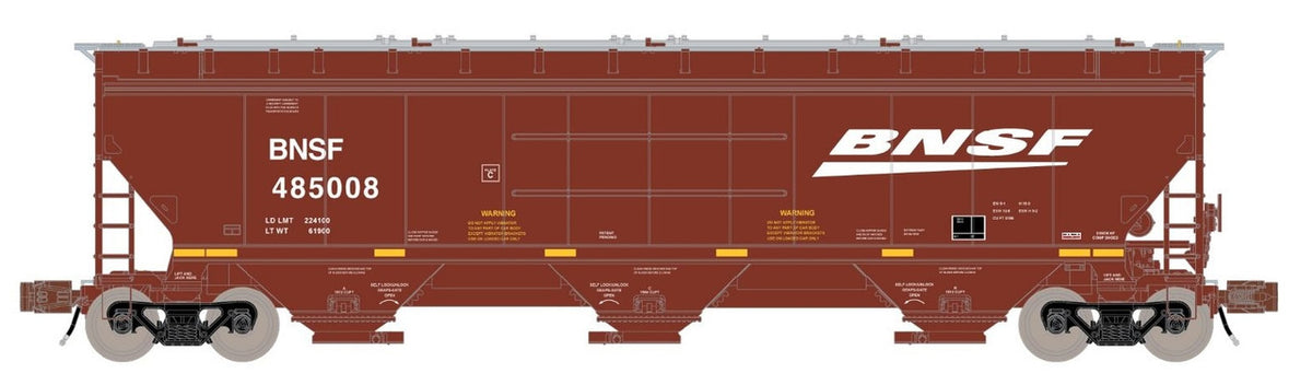 ScaleTrains Rivet Counter N SXT33228 Gunderson 5188 cf Covered Hopper, BNSF 'Wedge' Logo #486690