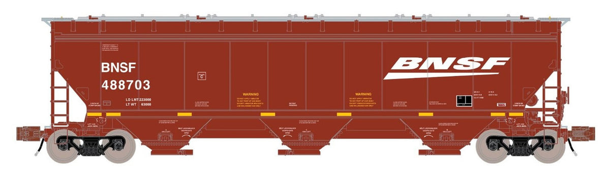 ScaleTrains Rivet Counter N SXT33228 Gunderson 5188 cf Covered Hopper, BNSF 'Wedge' Logo #486690