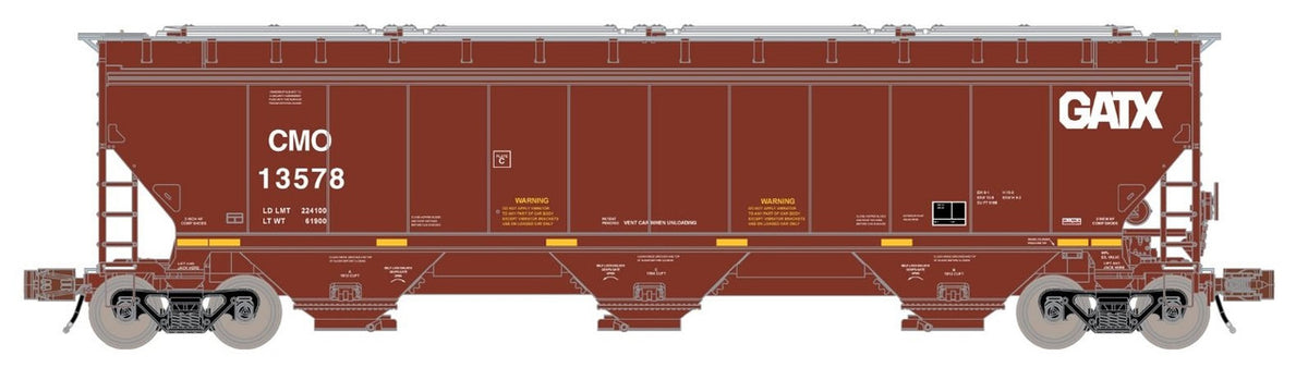 ScaleTrains Rivet Counter N SXT33240 Gunderson 5188 cf Covered Hopper, CMO 'GATX' Logo #13672