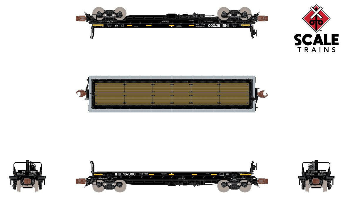 ScaleTrains Rivet Counter N SXT33561 Thrall-Trinity 42' Coil Steel Car Indiana Harbor Belt IHB #167195