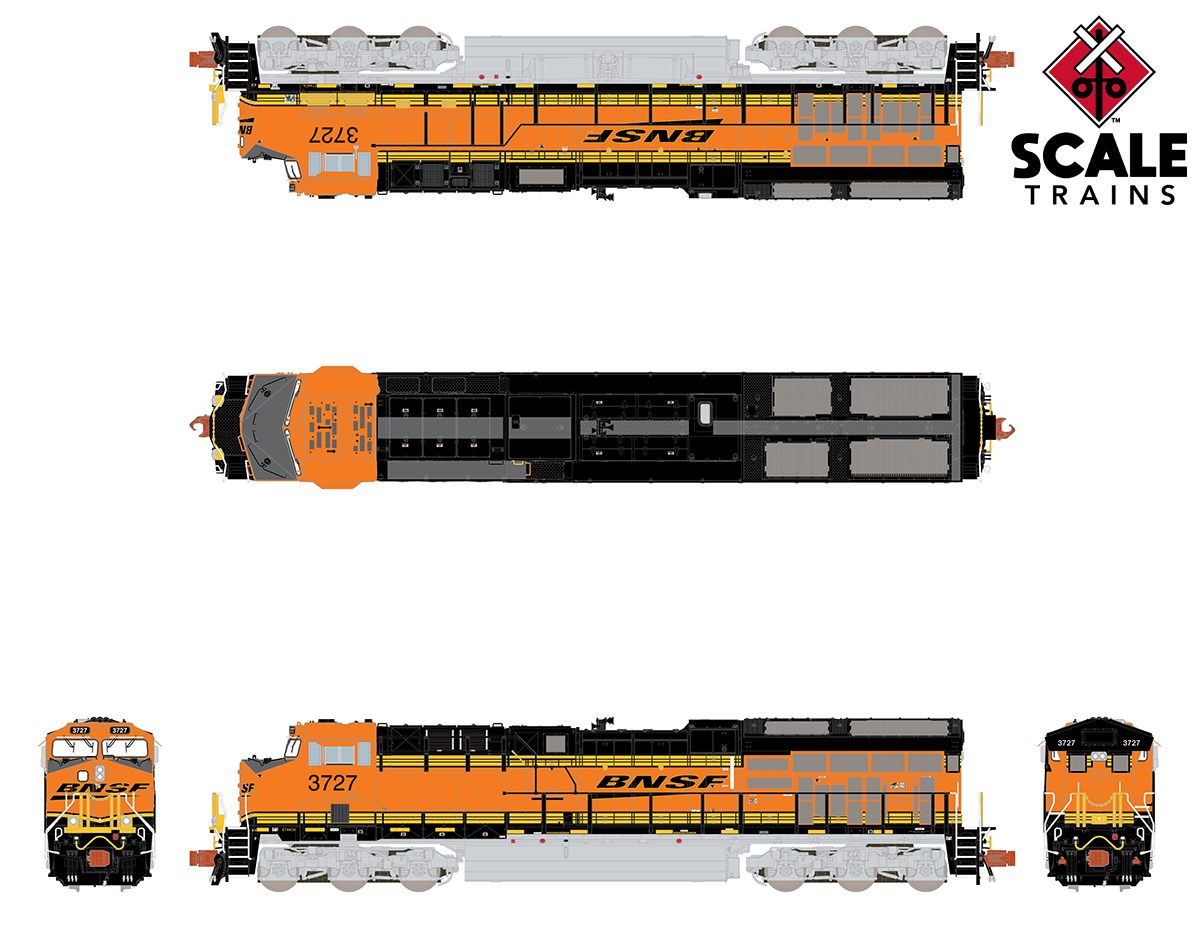 ScaleTrains Rivet Counter N SXT33630 DCC/ESU LokSound 5 Equipped GE ET44 BNSF 'Heritage III' BNSF #3739