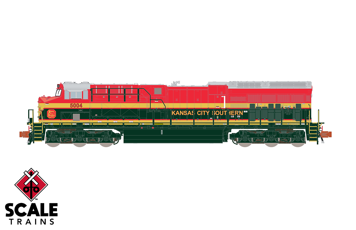 ScaleTrains Rivet Counter N SXT33652 DCC/ESU LokSound 5 Equipped GE ET44 Kansas City Southern 'Belle' KCS #5004
