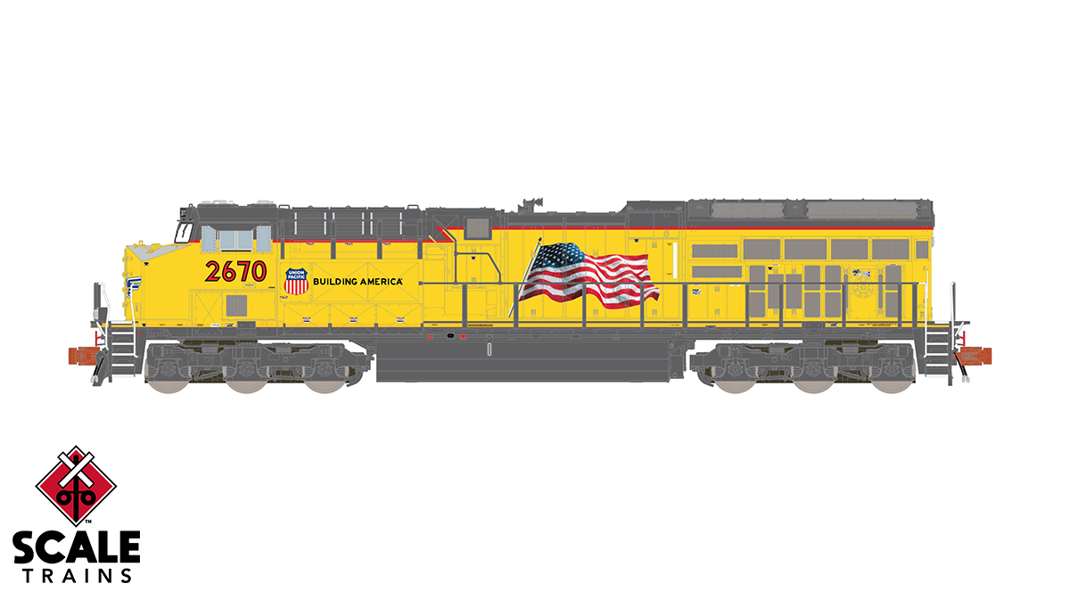 ScaleTrains Rivet Counter N SXT33668 DCC/ESU LokSound 5 Equipped GE ET44 Union Pacific 'Building America' UP #2732