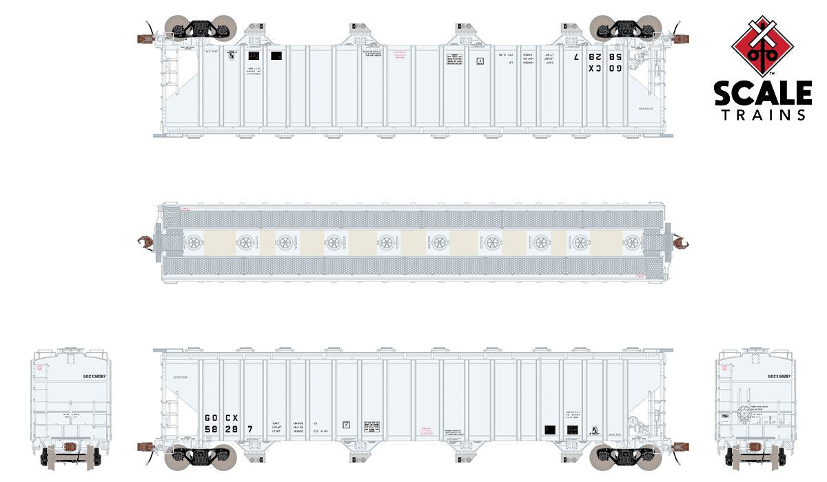 ScaleTrains Rivet Counter HO SXT33679 Pullman-Standard 5820 Covered Hopper Gulf Oil GOCX #58239