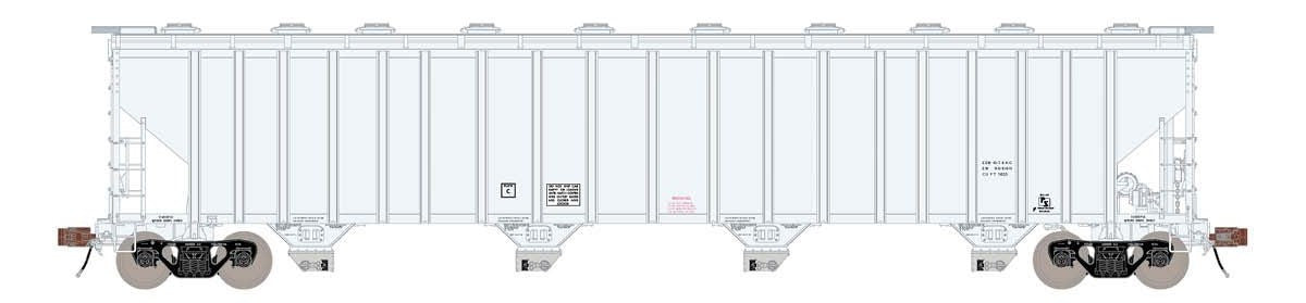ScaleTrains Rivet Counter HO SXT33695 Pullman-Standard 5820 Covered Hopper Data Only - Gray - Late Body Clerestory Roof