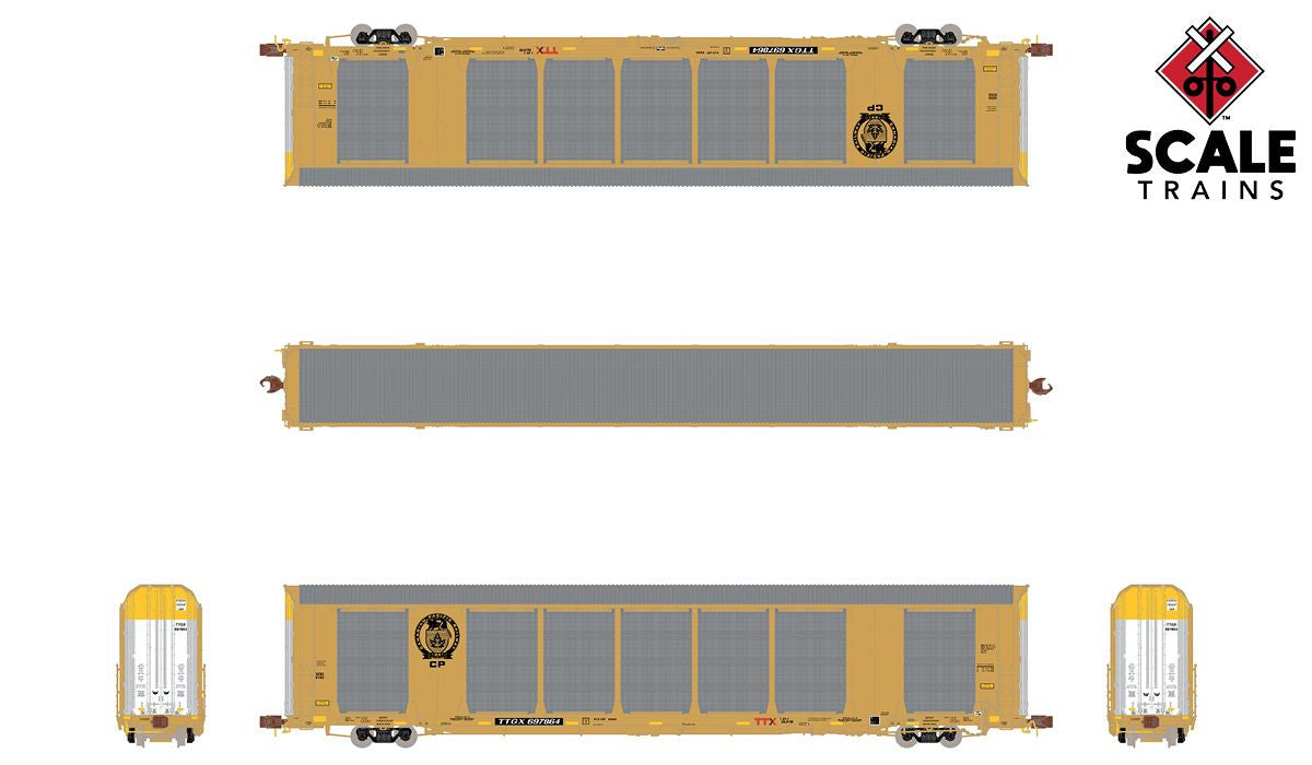 ScaleTrains Rivet Counter N SXT33738 Gunderson Multi-Max Autorack Canadian Pacific 'Beaver Logo' TTGX #697915
