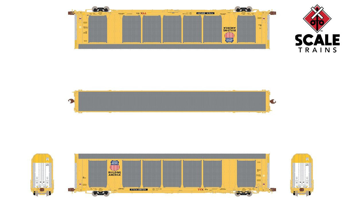 ScaleTrains Rivet Counter N SXT33765 Gunderson Multi-Max Autorack Union Pacific 'Building America' TTGX #697311