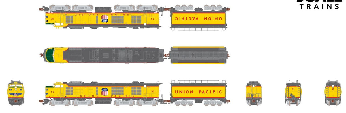 ScaleTrains Rivet Counter N SXT38559 DCC/ESU LokSound 5 Equipped GE Standard Turbine Locomotive with Tender Union Pacific UP #59