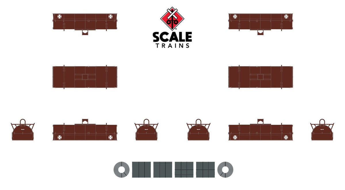 ScaleTrains Rivet Counter N SXT38633 Thrall 48' 2-Hood Coil Steel Car Santa Fe ATSF #92070