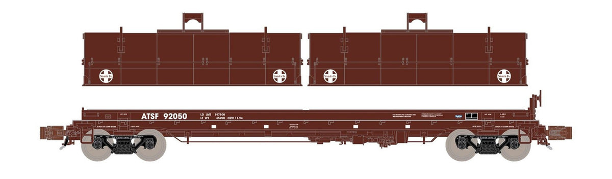 ScaleTrains Rivet Counter N SXT38635 Thrall 48' 2-Hood Coil Steel Car Santa Fe ATSF #92089