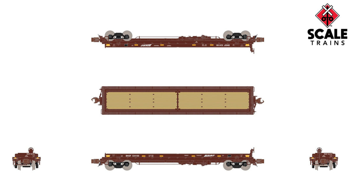 ScaleTrains Rivet Counter N SXT38640 Thrall 48' 2-Hood Coil Steel Car BNSF 'Wedge' BNSF #534122