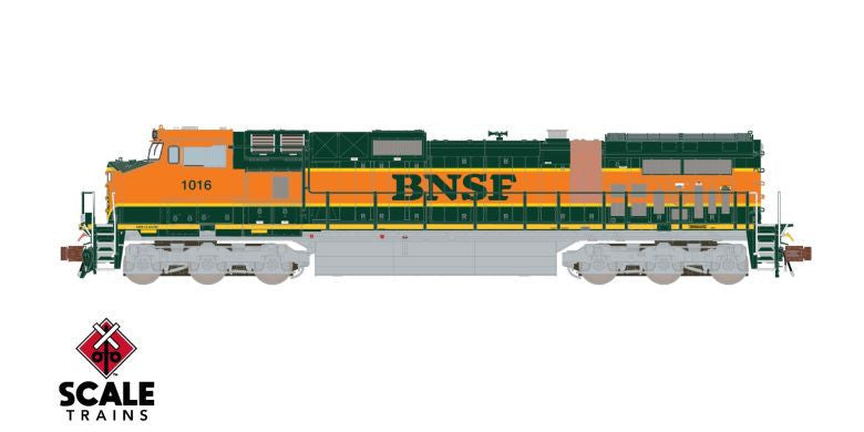 ScaleTrains Rivet Counter N SXT38682 DCC Ready GE DASH 9-44CW Burlington Northern Santa Fe 'Primer Hood Doors' BNSF #1016