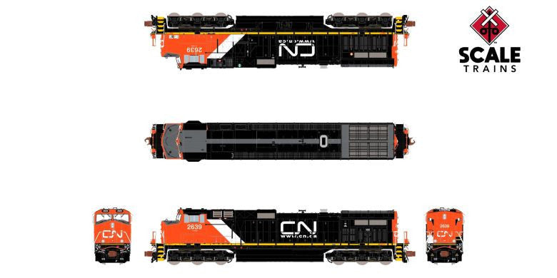 ScaleTrains Rivet Counter N SXT38694 DCC Ready GE DASH 9 Canadian National 'Website Scheme' CN #2639