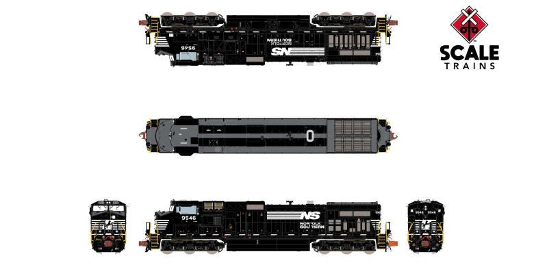 ScaleTrains Rivet Counter N SXT38711 DCC/ESU LokSound GE DASH 9 Norfolk Southern 'Dashed Frame Stripe' NS #9577