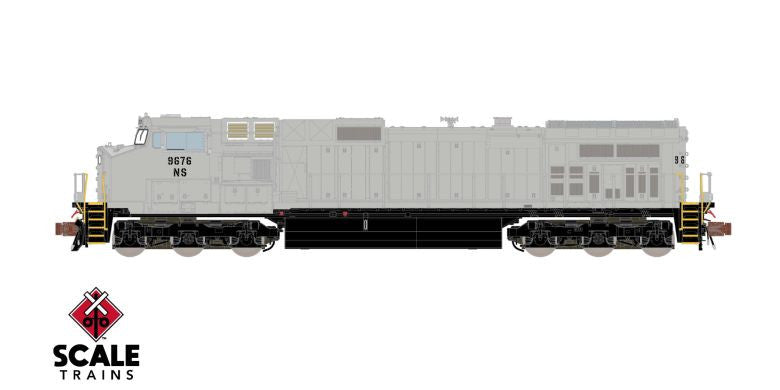 ScaleTrains Rivet Counter N SXT38720 DCC Ready GE DASH 9 Norfolk Southern 'Primer' NS #9676
