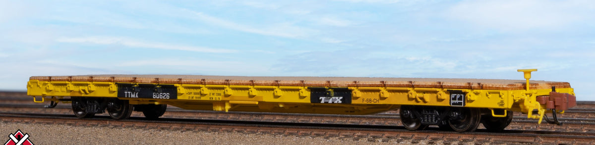 ScaleTrains Rivet Counter N SXT39019 BSC F68CH Flatcar Trailer Train/Patched/Speed Logo TTMX #80626
