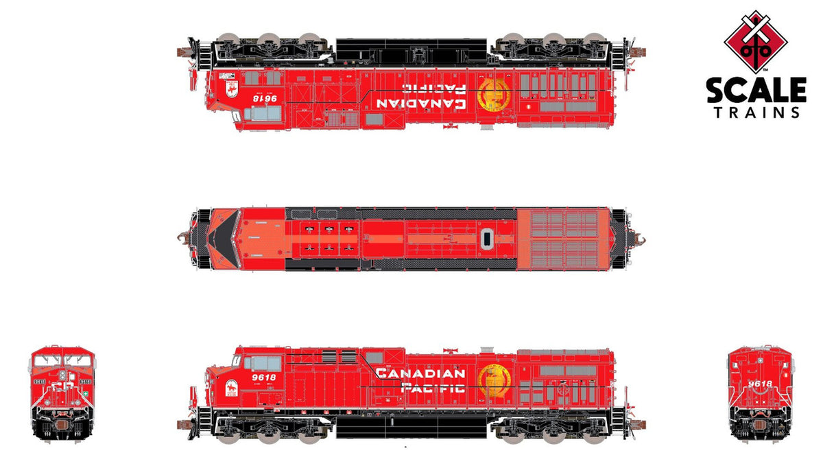 ScaleTrains Rivet Counter N SXT39099 DCC/ESU LokSound V5 Equipped GE AC4400CW Locomotive Canadian Pacific 'Beaver - RCMP Musical Ride Scheme' CP #9618