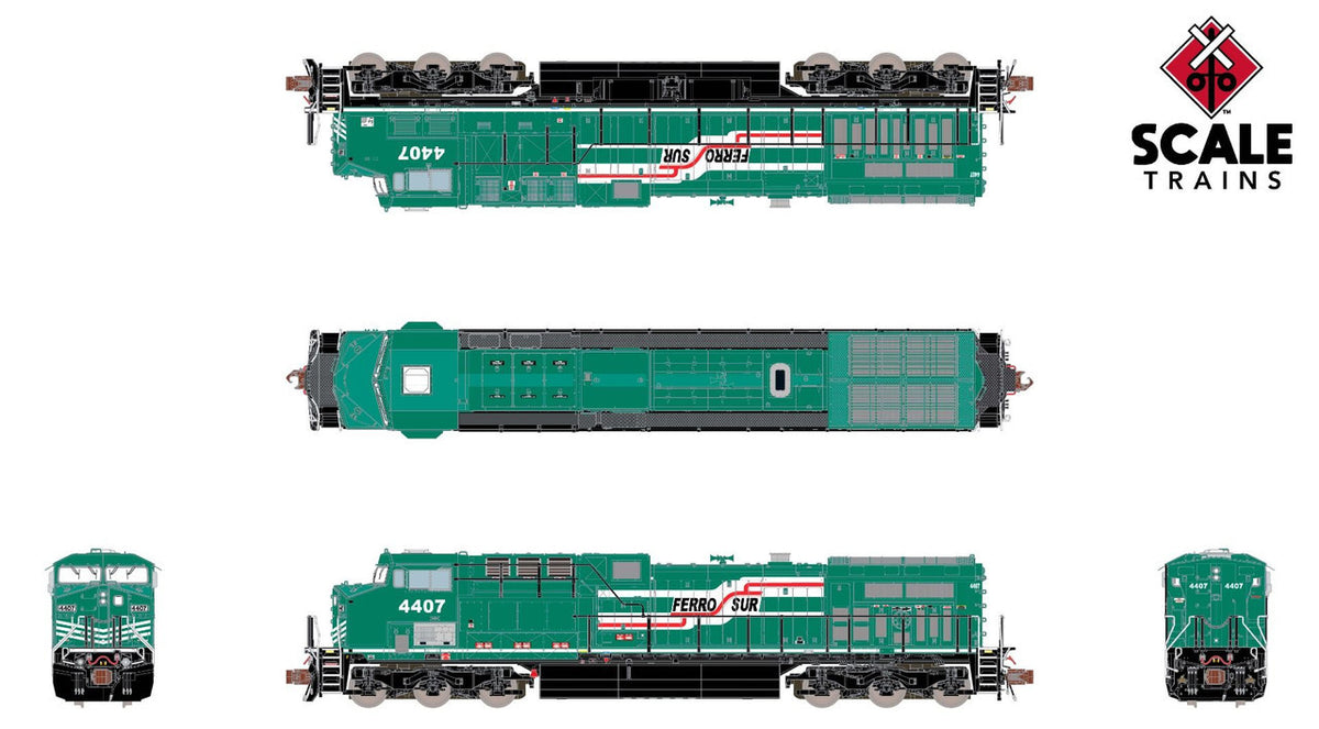 ScaleTrains Rivet Counter N SXT39117 DCC/ESU LokSound V5 Equipped GE AC4400CW Locomotive Ferrosur # 4403