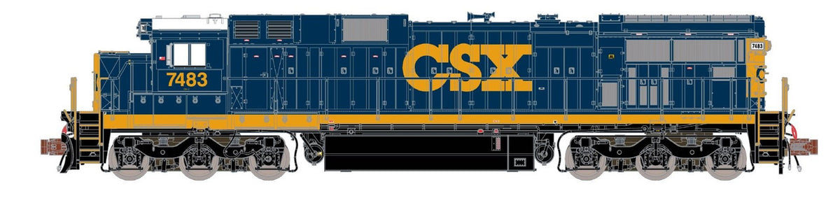 ScaleTrains Rivet Counter N SXT39187 DCC/ESU Loksound 5 Equipped GE C39-8 Locomotive Phase III CSX 'YN3' CSX #7482