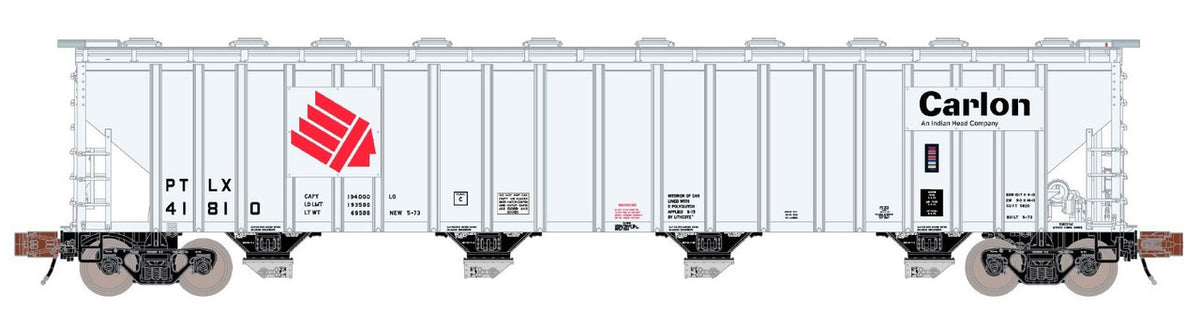 ScaleTrains Rivet Counter N SXT39342 Pullman-Standard 5820 Covered Hopper Pullman Transport Leasing/Carlon PTLX #41810