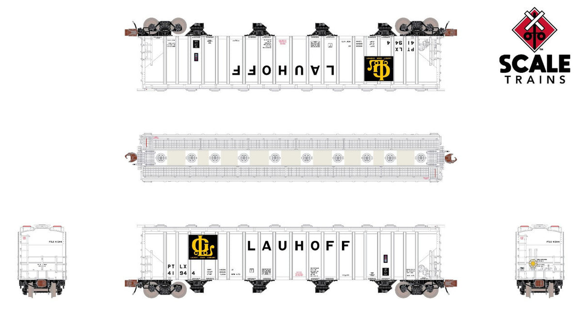 ScaleTrains Rivet Counter N SXT39348 Pullman-Standard 5820 Covered Hopper Pullman Transport Leasing/Lauhoff PTLX #41951