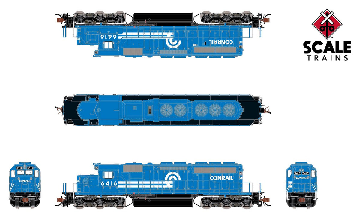 ScaleTrains Rivet Counter N SXT39423 DCC/ESU LokSound Equipped EMD SD40-2 Locomotive Conrail 'Can Opener' CR #6416