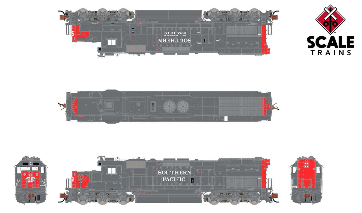 ScaleTrains Rivet Counter N SXT39584 DCC Ready EMD SD40T-2 Southern Pacific 'As Delivered w/123" Snoot Nose' SP No #