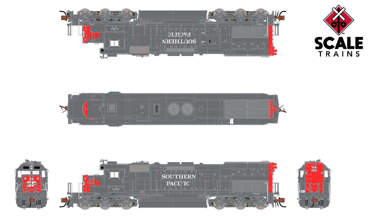 ScaleTrains Rivet Counter N SXT39592 DCC Ready EMD SD40T-2 Southern Pacific '1980s Era w/88" Nose' SP No #