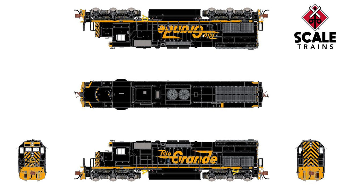 ScaleTrains Rivet Counter N SXT39600 DCC Ready EMD SD40T-2 Rio Grande 'As Delivered w/Mars Light D&RGW No #