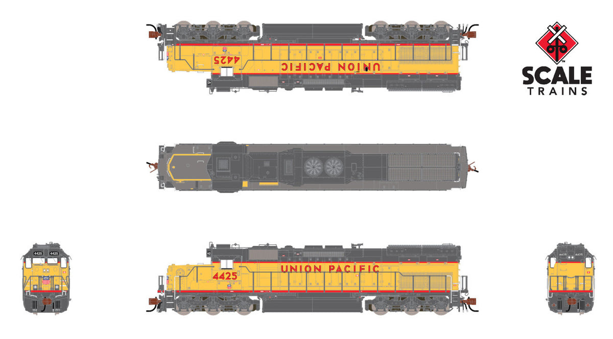 ScaleTrains Rivet Counter N SXT39623 DCC/ESU LokSound Equipped EMD SD40T-2 Union Pacific w/123" Snoot Nose UP #4429
