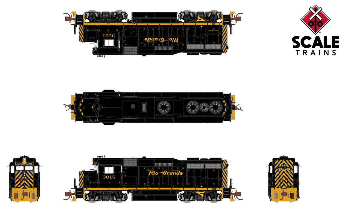 ScaleTrains Rivet Counter N SXT39961 DCC/ESU LokSound 5 Equipped EMD GP30 Locomotive Rio Grande "Small Flying Lettering" DRGW #3018