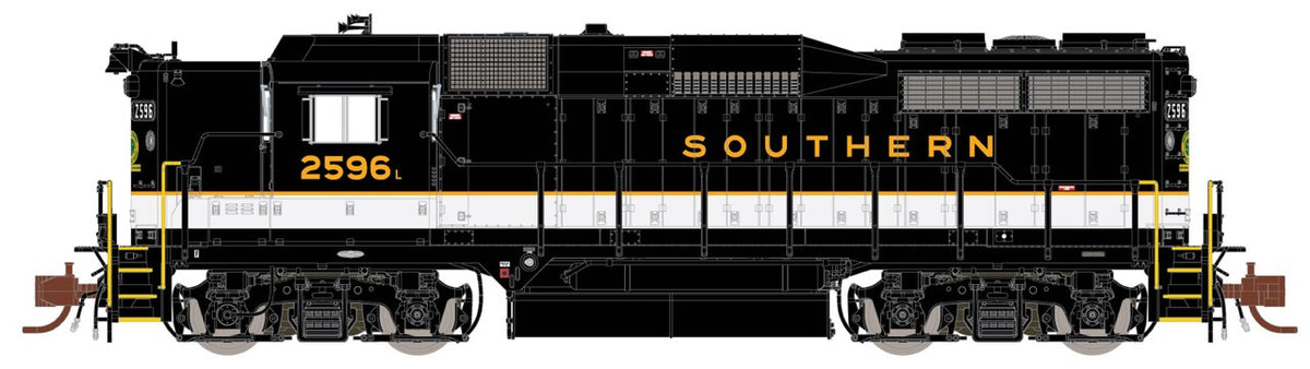 ScaleTrains Rivet Counter N SXT39989 DCC/ESU LokSound 5 Equipped EMD GP30 Locomotive Southern/Dulux "Full Barricade Striping" SOU #2596