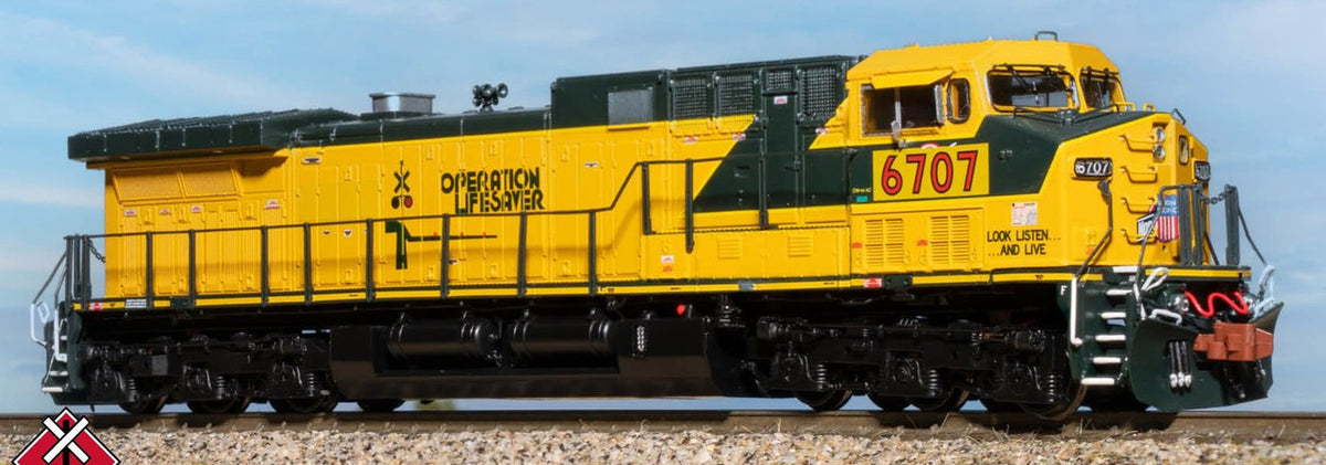 ScaleTrains Rivet Counter N SXT40658 DCC Ready GE AC4400CW Locomotive Union Pacific 'ex-C&NW Operation Lifesaver' Patched UP #6707