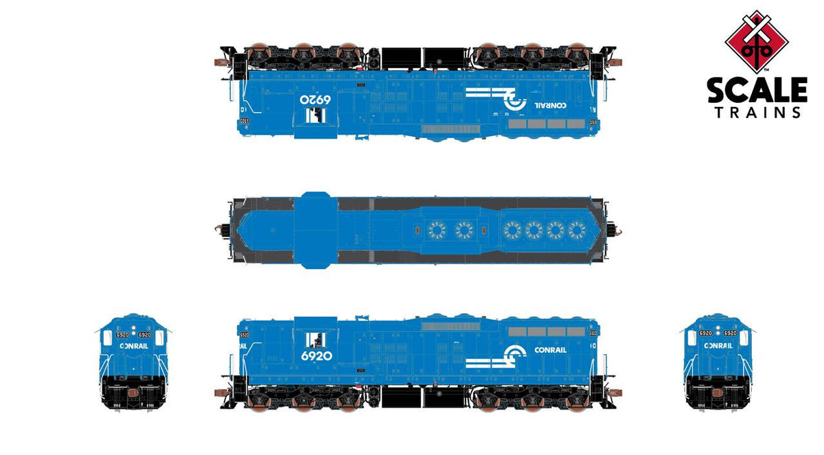 ScaleTrains Rivet Counter HO SXT41156 DCC/ESU Loksound 5 Equipped EMD SD9 Locomotive Conrail 'Can Opener' CR #6912