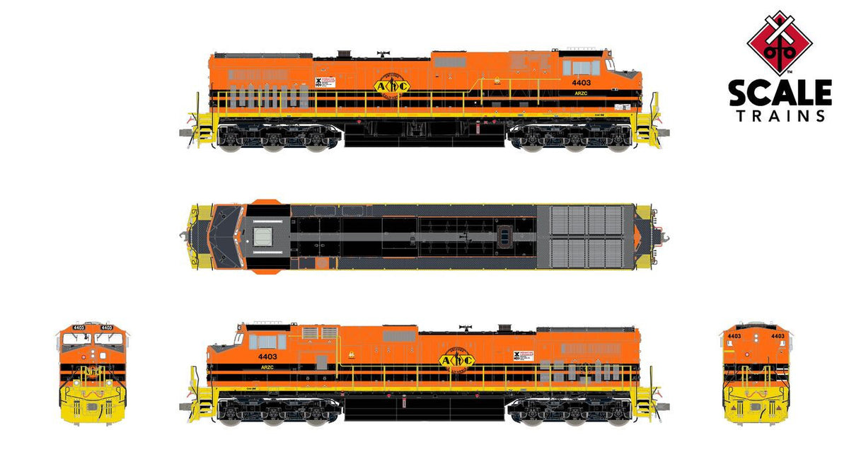 ScaleTrains Rivet Counter HypoTypical HO SXT41533 DCC/ESU LokSound V5 GE DASH 9-44CW Arizona & California ARZC #4403