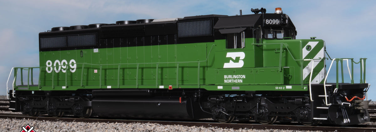 ScaleTrains Rivet Counter HO SXT42130 DCC/ESU LokSound V5 Equipped EMD SD40-2 Locomotive Burlington Northern/Late/Class Lights BN #8121