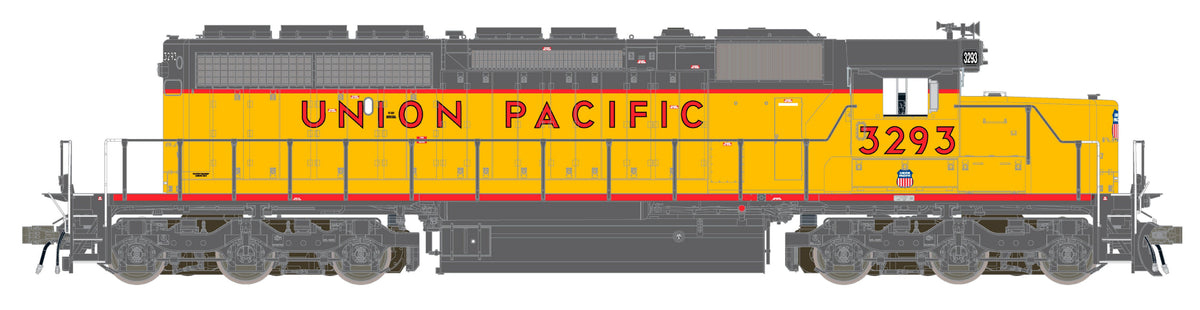 ScaleTrains Rivet Counter HO SXT42176 DCC/ESU LokSound V5 Equipped EMD SD40-2R Locomotive Union Pacific /116" Snoot Nose/Ditch Lights UP #3293