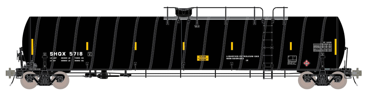 ScaleTrains Rivet Counter HO SXT42458 ARI 33K Gallon Spiral Jacketed Tank Car American Railcar/As Delivered/LPG/Intermediate SHQX #5791