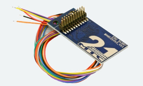 ESU DCC 51957 Adapter board 21MTC for 8 amplified outputs with soldering pads and wires