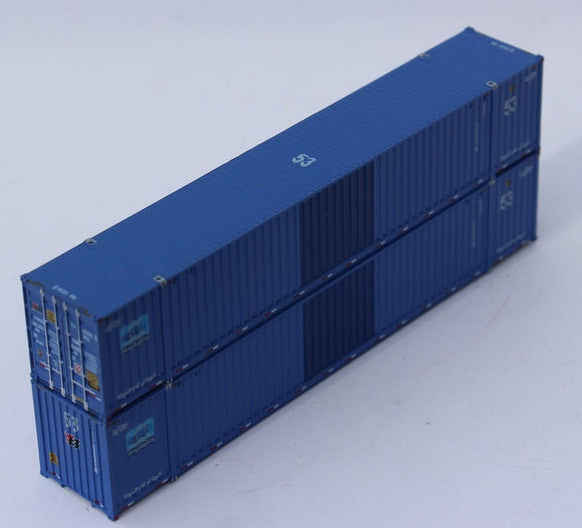 Jacksonville Terminal Company N 535034 Ocean 53' Corrugated Side Containers Trailer Bridge 'ex-APL' 2-Pack