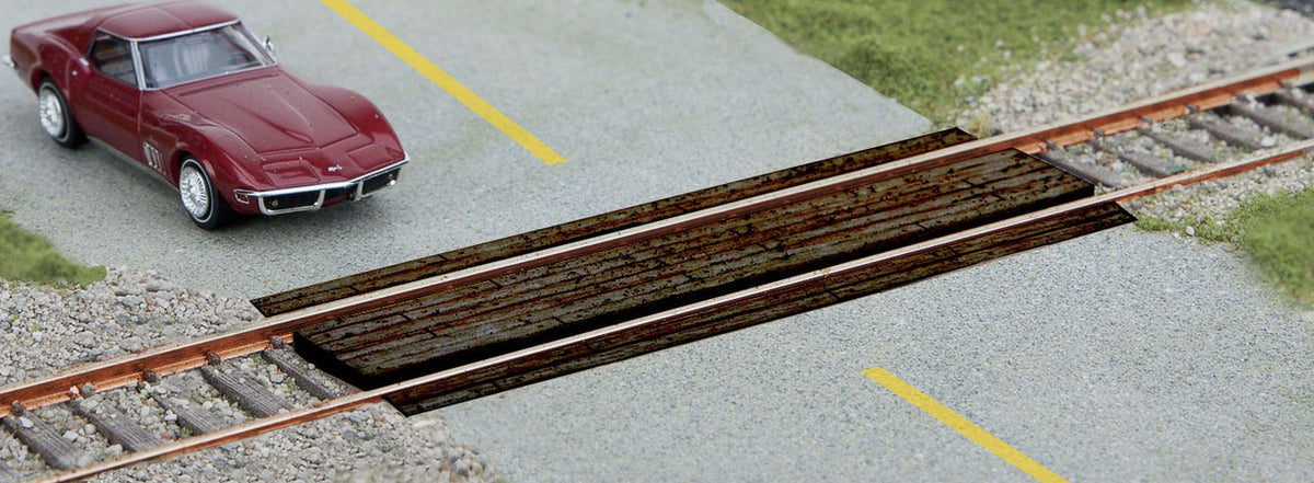 Walthers SceneMaster HO 949-4159 Wood Grade Crossing Laser Cut Wood Kit 2-Pack