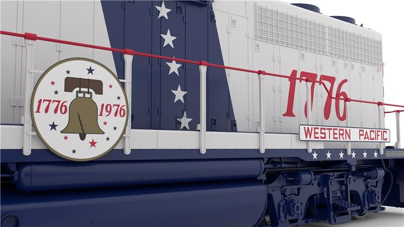 Rapido Trains Inc HO 40560 DCC/ESU LokSound V5 Equipped EMD GP40 Locomotive Set Western Pacific 'Bicentennial' WP #1776 + WP #1976 2-Pack